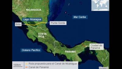 El Canal interoceánico de Nicaragua sería la principal competencia del Canal de Panamá.