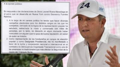 Ricardo Álvarez reaccionó ante las acusaciones vertidas por un presunto narcotraficante en la corte de Nueva York.