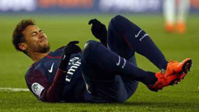 Neymar se lesionó el pasado domingo ante Marsella.