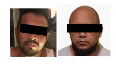 Jorge F. (d) y Pedro R., líderes de dos grupos criminales rivales capturados en operaciones simultáneas efectuadas en Ciudad de México. EFE