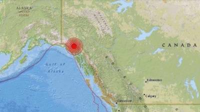 El terremoto se registró en la frontera entre Alaska y Canadá. Foto USGS.