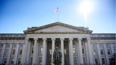 Edificio que alberga la sede del Departamento del Tesoro de los Estados Unidos en Washington. /Foto: AFP