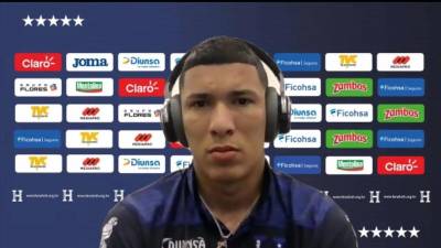 Kevin López durante la conferencia de prensa previo al duelo ante Canadá.