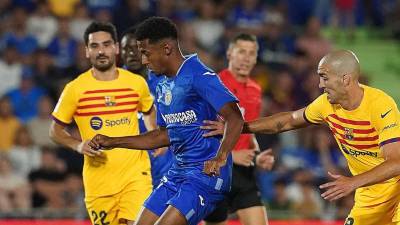 Choco Lozano enfrentó al Barcelona con la camiseta del Getafe en el inicio de temporada.