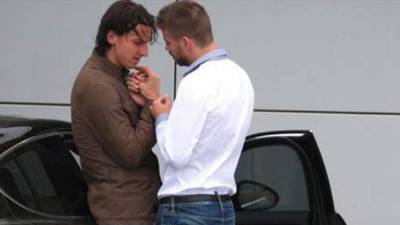 Esta fue la controversial imagen de ambos jugadores.