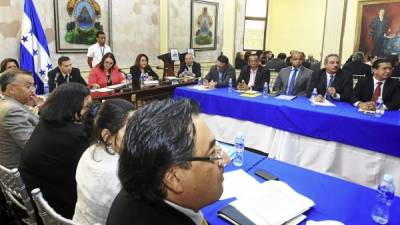 Los representantes del sector de la salud se reunieron ayer con los diputados del Congreso Nacional.