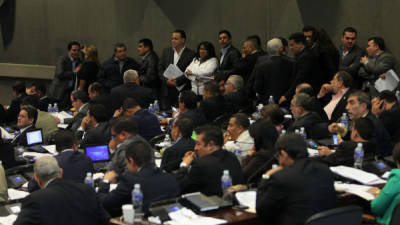 Los diputado durante las votaciones en el Congreso Nacional de Honduras.