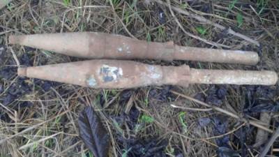 Las dos potentes granadas encontradas en Olancho.