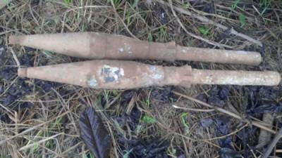 Las dos potentes granadas encontradas en Olancho.
