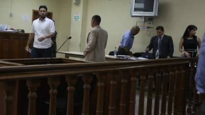 El universitario en juicio oral y público en Tegucigalpa. Foto archivo.