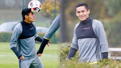 El volante Andy Najar participa sin problemas con sus compañeros del Anderlecht y mandó su apoyo a los jugadores de Honduras.