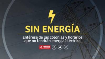 Varias ciudades del país estarán sin energía eléctrica.
