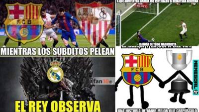 Las redes sociales han reaccionado con humor a la conquista de la Copa del Rey por parte del Barcelona contra el Sevilla. Mira los mejores memes del partido.