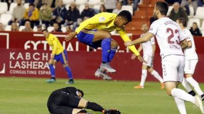 Antony 'Choco' Lozano en plena acción en el partido contra el Albacete. Foto LaLiga.es