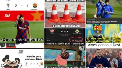 Los memes se burlan del Barcelona tras perder contra el Cádiz del 'Choco' Lozano y tampoco perdonan al Real Madrid pese a ganar al Sevilla, esto en la jornada 12 de la Liga Española 2020-2021.