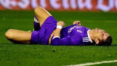 Cristiano Ronaldo marcó un gol ante el Valencia, pero no pudo evitar la derrota del Real Madrid. Foto AFP