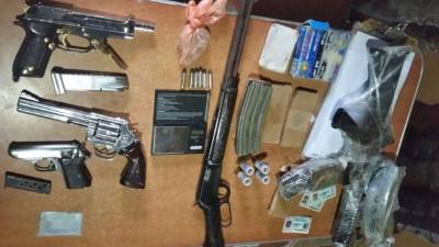 Parte de lo decomisado en los operativos realizados en varios sectores de Copán.