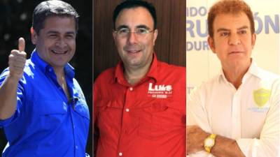 Juan Orlando Hernández, Luis Zelaya y Salvador Nasralla son los favoritos a la Presidencia de Honduras.