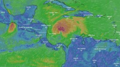 El huracán impactará entre la noche de hoy y madrugada de mañana entre Prinzapolka y Sandy Bay Sirpi, Nicaragua.