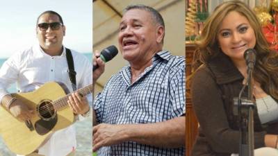 Los artistas catrachos Carlos Ballesteros, Pilo Tejeda y Cesia Jones.