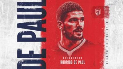 Rodrigo de Paul firmó por cinco temporadas con el Atlético de Madrid.