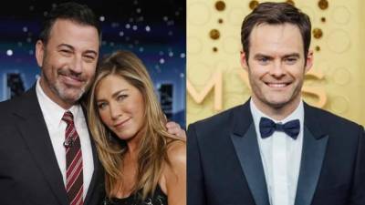 Jimmy Kimmel queire que sus amigos Jennifer Aniston y Bill Hader sean pareja.