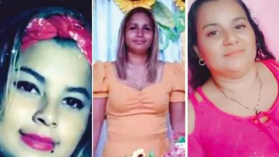 Johana Montoya, Graciela Espinal e Irma Aracely Meza fueron ultimadas el fin de semana.