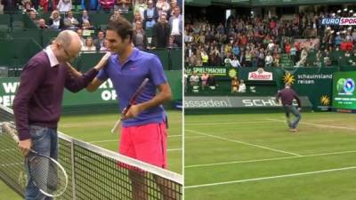 El tenista acepto el reto del entrenador del Bayern para competir en la cancha de tenis.