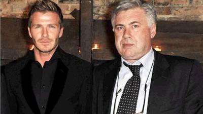 Beckham fue dirigido por Ancelotti en el PSG.