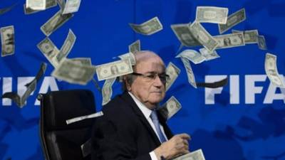 El poderoso de la Fifa no se quedó sentado tras la acción del comediante.