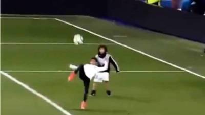 El hijo de Cristiano Ronaldo anotó un fantástico gol en el Bernabéu.