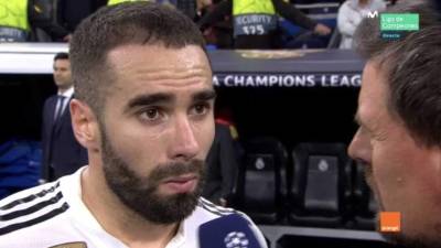 Carvajal tras el final del juego en donde lamentó el adiós de la Champions.