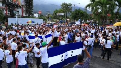 Los evangélicos oraron por la paz en San Pedro Sula.