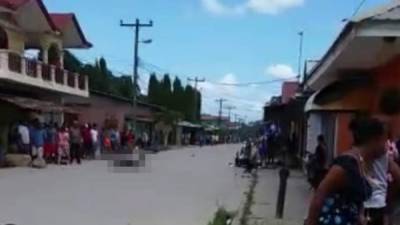 El violento hecho se registró en el centro de El Progreso, Yoro.