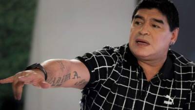 Maradona fue entrevistado en un programa de televisión.