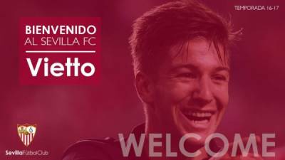 El Sevilla hizo oficial la llegada de Vietto en redes sociales.