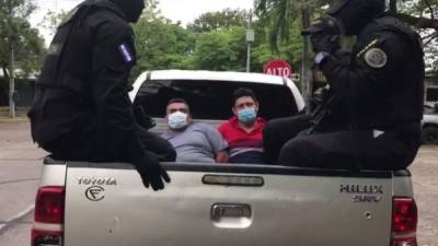 Los detenidos son Tiburcio Cruz Castro Umanzor (32) y Omar Tejeda Alvarado (36).