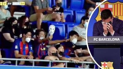 Los aficionados del Barcelona ovacionaron a Messi en el partido contra la Juventus por el Trofeo Joan Gamper.