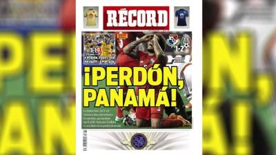Diario Record en su portada destaca '¡Perdón, Panamá!'