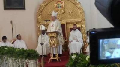 El cardenal Óscar Andrés Rodríguez Maradiaga en Tegucigalpa.