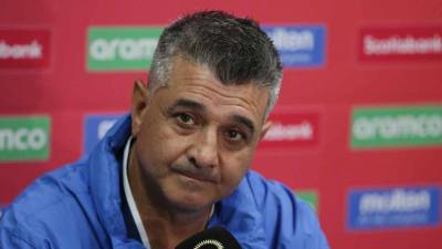 Diego Vázquez durante la rueda de prensa.