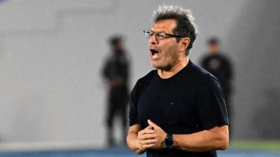 Hugo Pérez durante el juego ante Trinidad y Tobago.