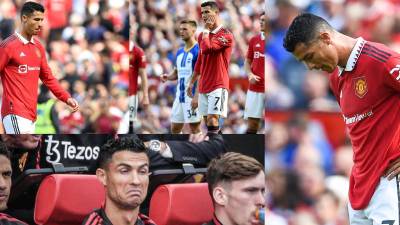 Cristiano Ronaldo evidenció su frustración tras el pésimo inicio de temporada en la Premier League del Manchester United.