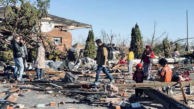 Más de 80 personas han muerto solo en el estado de Kentucky a causa de los tornados.
