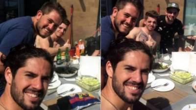 Isco creó numerosos comentarios con estas foto publicadas en las redes sociales.