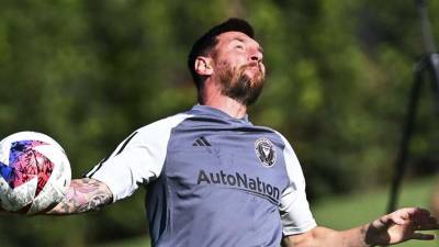 Messi en uno de los entrenamientos con el Inter Miami.