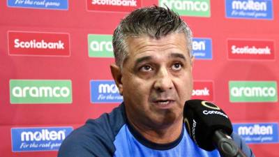 Diego Vázquez durante la conferencia de prensa previo al Motagua vs Diriangén FC por la jornada 2 de Copa Centroamericana.