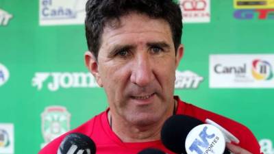 Héctor Vargas, entrenador del Marathón, habló este martes ante los medios de comunicación.