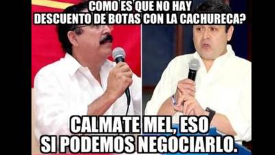 Manuel Zelaya junto a Juan Orlando Hernádez.