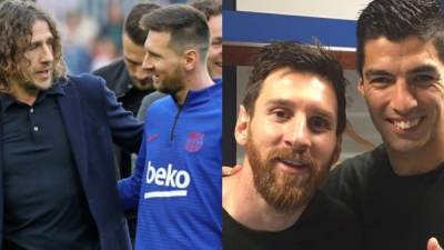 Puyol y Luis Suárez han respaldado la decisión de Messi de irse del Barcelona.